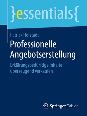 cover image of Professionelle Angebotserstellung